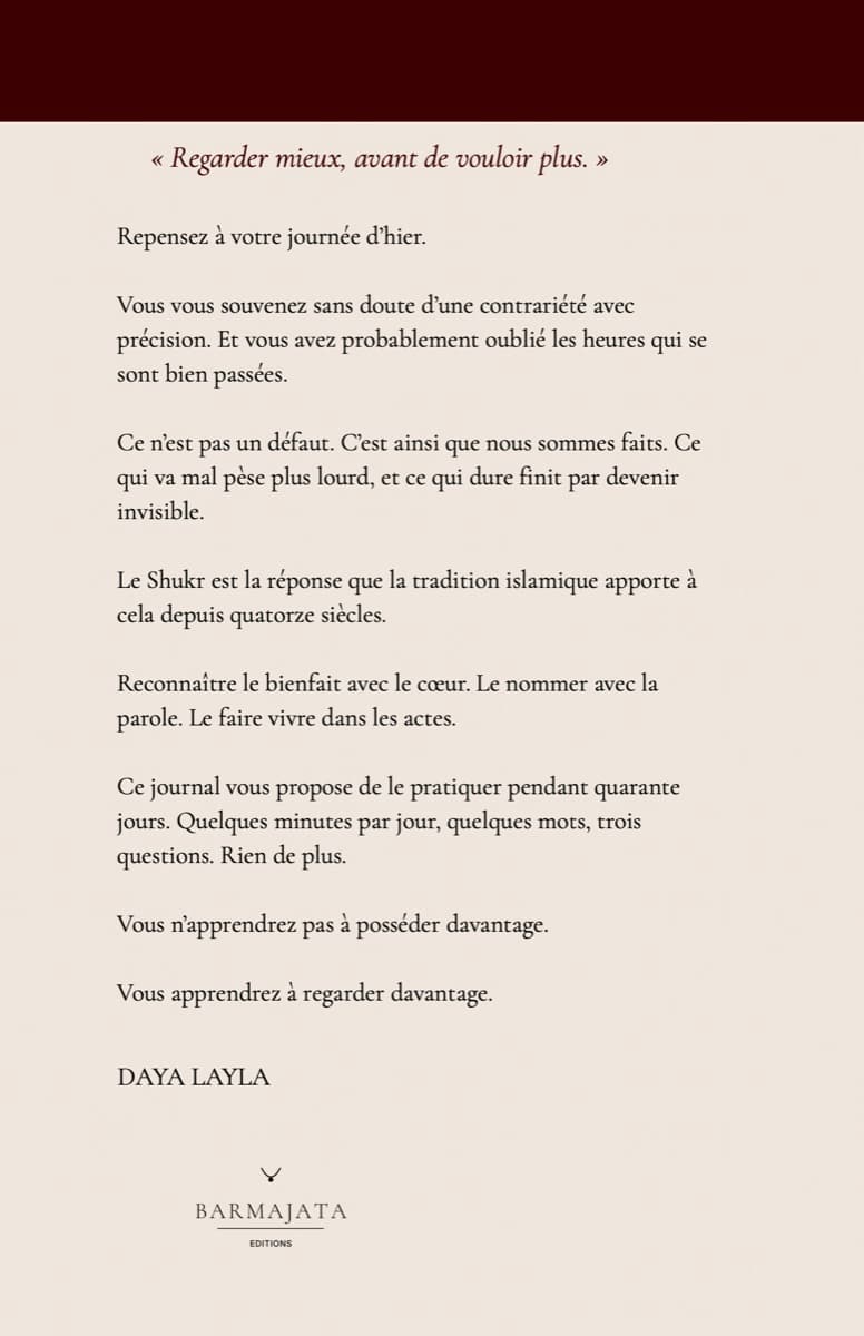 Quatrième de couverture de SHUKR